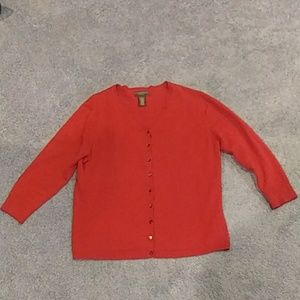 Banana Republic red cardigan